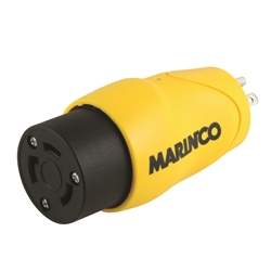 Marinco S15-30 Locking Connector 30A 125V & Straight Blade Plug 15A 125V | Blackburn Marine Dock & Marine Shore Power